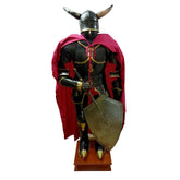 Medieval Greek Knight Suit of Armour Collectible Combat Full Body Costume With Wooden Stand